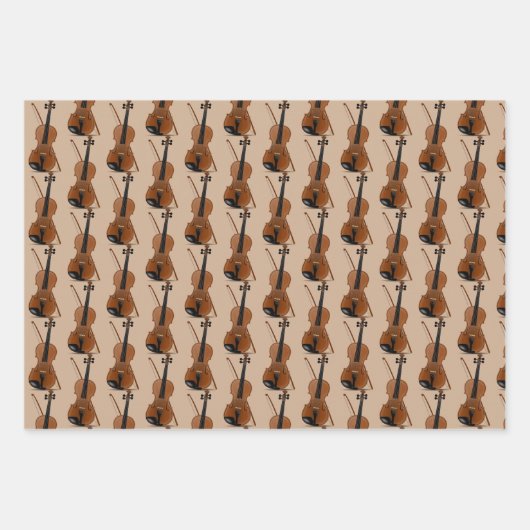 Violins Musical Design Geschenkpapier Set (Vorderseite 3)