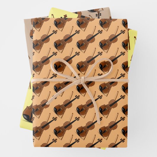 Violins Musical Design Geschenkpapier Set (Beispiel)