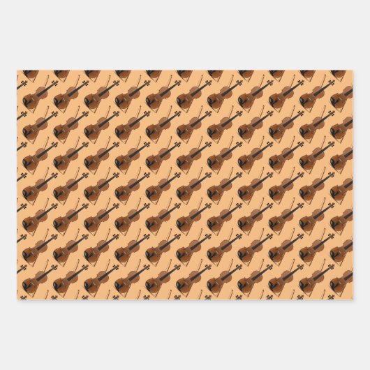 Violins Musical Design Geschenkpapier Set (Vorderseite)