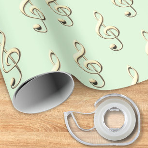 Violinschlüssel-Musik-Symbol Musikliebhaber Grün Geschenkpapier