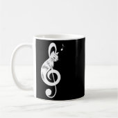 Violinschlüssel Schwarze Katze Musik Kätzchen Note Kaffeetasse (Links)