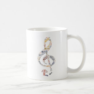 Violinschlüssel-Wortkunst Kaffeetasse