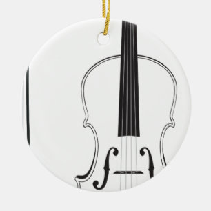 Violinsilhouette Keramikornament