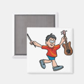 Violinspieler Magnet (Vorderseite/Rückseite)