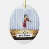 Violinspieler - Weibliche Keramik Ornament (Rechts)