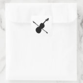 Violinsticker Quadratischer Aufkleber (Tasche)