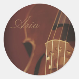 Violinsticker Runder Aufkleber