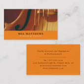 Violinstränge, Beruflicher Violinist Visitenkarte (Vorne/Hinten)