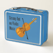 Violinstrung Metall Brotdose (Rückseite)