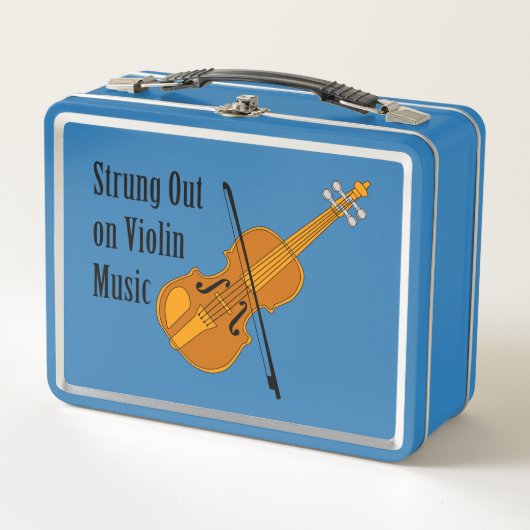Violinstrung Metall Brotdose (Vorderseite)