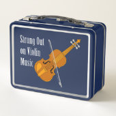 Violinstrung Metall Brotdose (Rückseite)