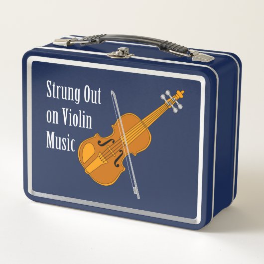 Violinstrung Metall Brotdose (Vorderseite)