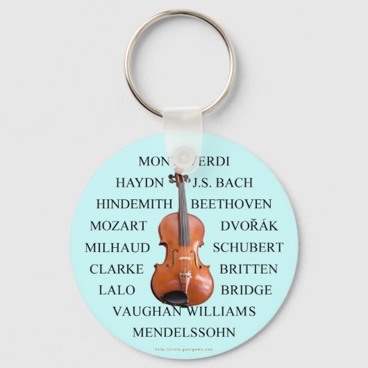Violist Composers Schlüsselanhänger (Vorderseite)