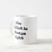 Violist immer richtig Kaffee Tasse (Vorderseite Links)