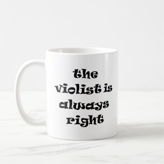 Violist immer richtig Kaffee Tasse (Links)