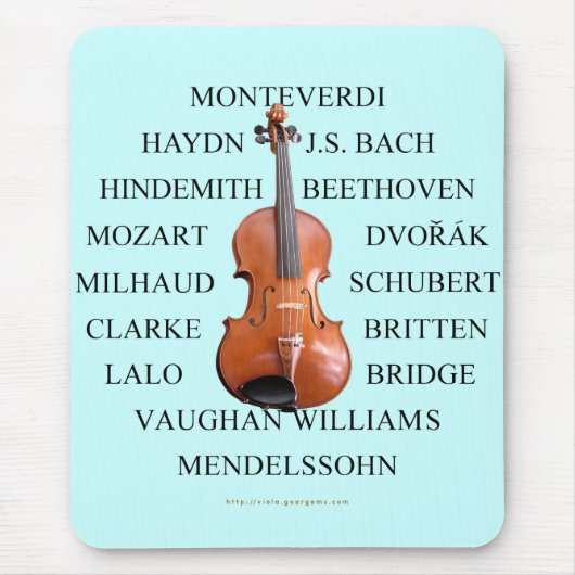 Violist-Komponisten Mousepad (Vorne)