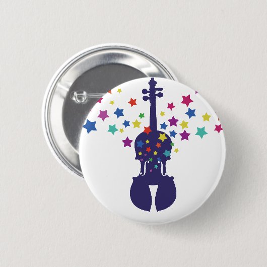 Violn Stern-Taschen-Tasche, Schlüsselanhänger oder Button (Vorne & Hinten)