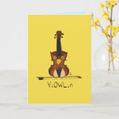 ViOWLin Funny Violin Grußkarte für Musik Karte (Gelbe Blume)