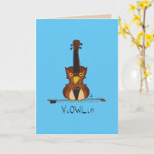 ViOWLin Funny Violin Grußkarte für Musik Karte (Gelbe Blume)