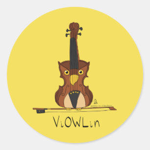ViOWLin Violin Aufkleber für die Schüssel mit Musi