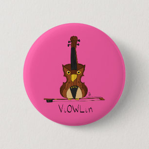 ViOWLin Violin Owl Music Button Button