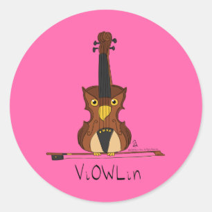 ViOWLin Violin Owl Music Stickers