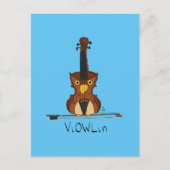 ViOWLin Violin Schüssel Postkarte (Vorderseite)