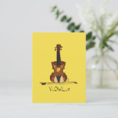 ViOWLin Violin Schüssel Postkarte (Stehend Vorderseite)