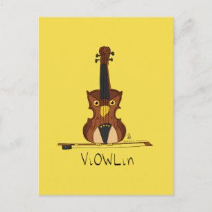 ViOWLin Violin Schüssel Postkarte