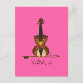 ViOWLin Violin Schüssel Postkarte (Vorderseite)