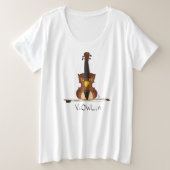ViOWLin Violine Schüssel Frauenklänge Plus Größe T Große Größe T-Shirt (Design vorne)