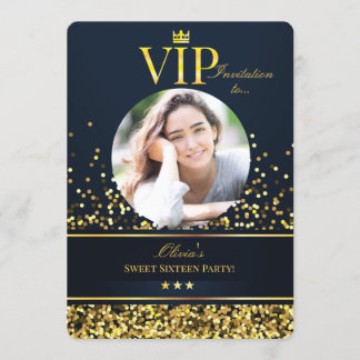 VIP 16 . Geburtstag Foto Einladung