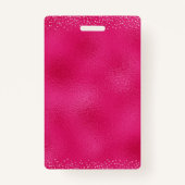 VIP 2024 Glamour Hot Pink Glitzer Diamonds Abzeich Ausweis (Rückseite)