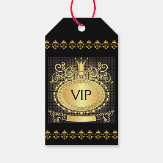 VIP #2 Royal Elegant Monogram Gift Tag Geschenkanhänger (Vorderseite)