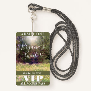 VIP-Abzeichen der vom Frühling bezauberten Waldbäu Ausweis