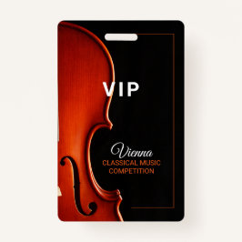 VIP Access Abzeichen für den klassischen Musikwett Ausweis