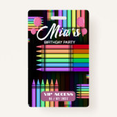 VIP Access Abzeichen für Geburtstagspartei Ausweis (Rückseite)