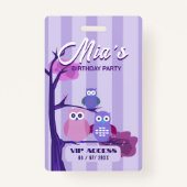 VIP Access Abzeichen für Geburtstagspartei Ausweis (Rückseite)