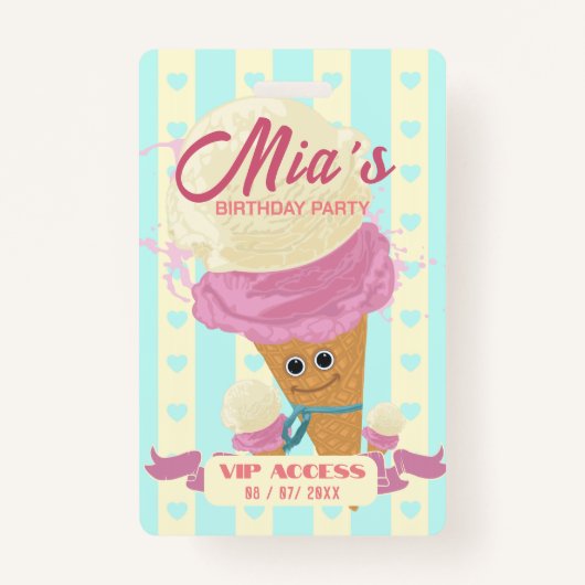VIP Access Abzeichen für Geburtstagspartei Ausweis (Vorderseite)