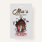 VIP Access Abzeichen für Geburtstagspartei Ausweis (Rückseite)