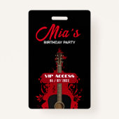 VIP Access Abzeichen für Geburtstagspartei Ausweis (Rückseite)