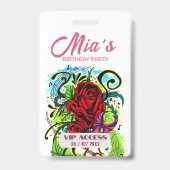 VIP Access Abzeichen für Geburtstagspartei Ausweis (Rückseite)
