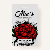 VIP Access Abzeichen für Geburtstagspartei Ausweis (Rückseite)