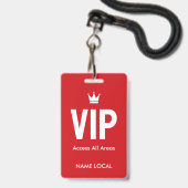 VIP Access Identification VIP Lounges Ausweis (Vorderseite mit Lanyard)