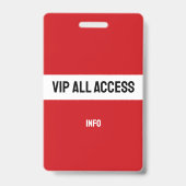 VIP Access Identification VIP Lounges Ausweis (Rückseite)