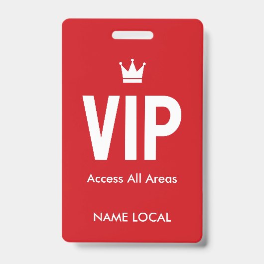 VIP Access Identification VIP Lounges Ausweis (Vorderseite)