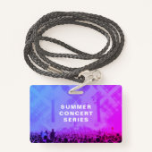 VIP Access Pass QR Code Ereignis Horizontal Ausweis (Rückseite mit Schlüsselband)