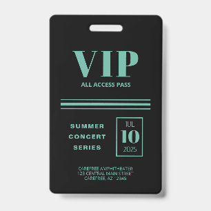 VIP All Access Black Turquoise Ausweis