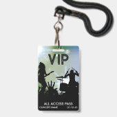 VIP All Access Concert Abzeichen Ausweis (Vorderseite mit Lanyard)