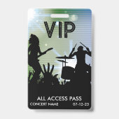 VIP All Access Concert Abzeichen Ausweis (Vorderseite)